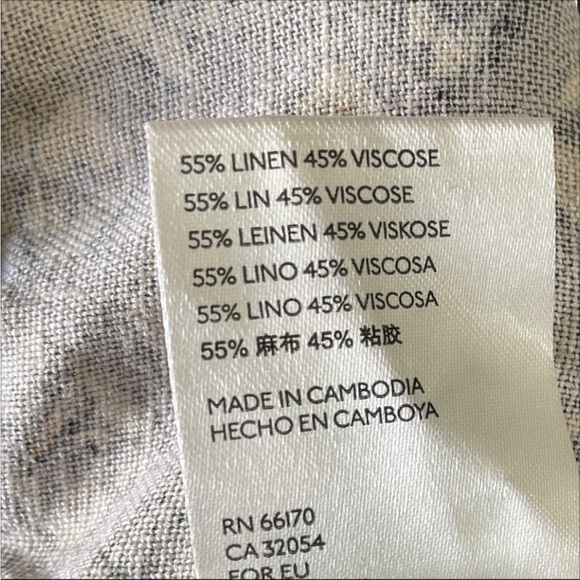 Anthropologie Women’s Boho Jogger Pants Medium Purple Print Linen Blend Indie - Picture 4 of 4